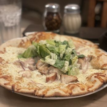 Bernini of Ybor signature dishes Crispy DuckPear & Gorgonzola PizzaVeal Scallopini